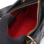 Dior Handbag Lady Dior Cannage 2-Way Black Leather Tote — view 3