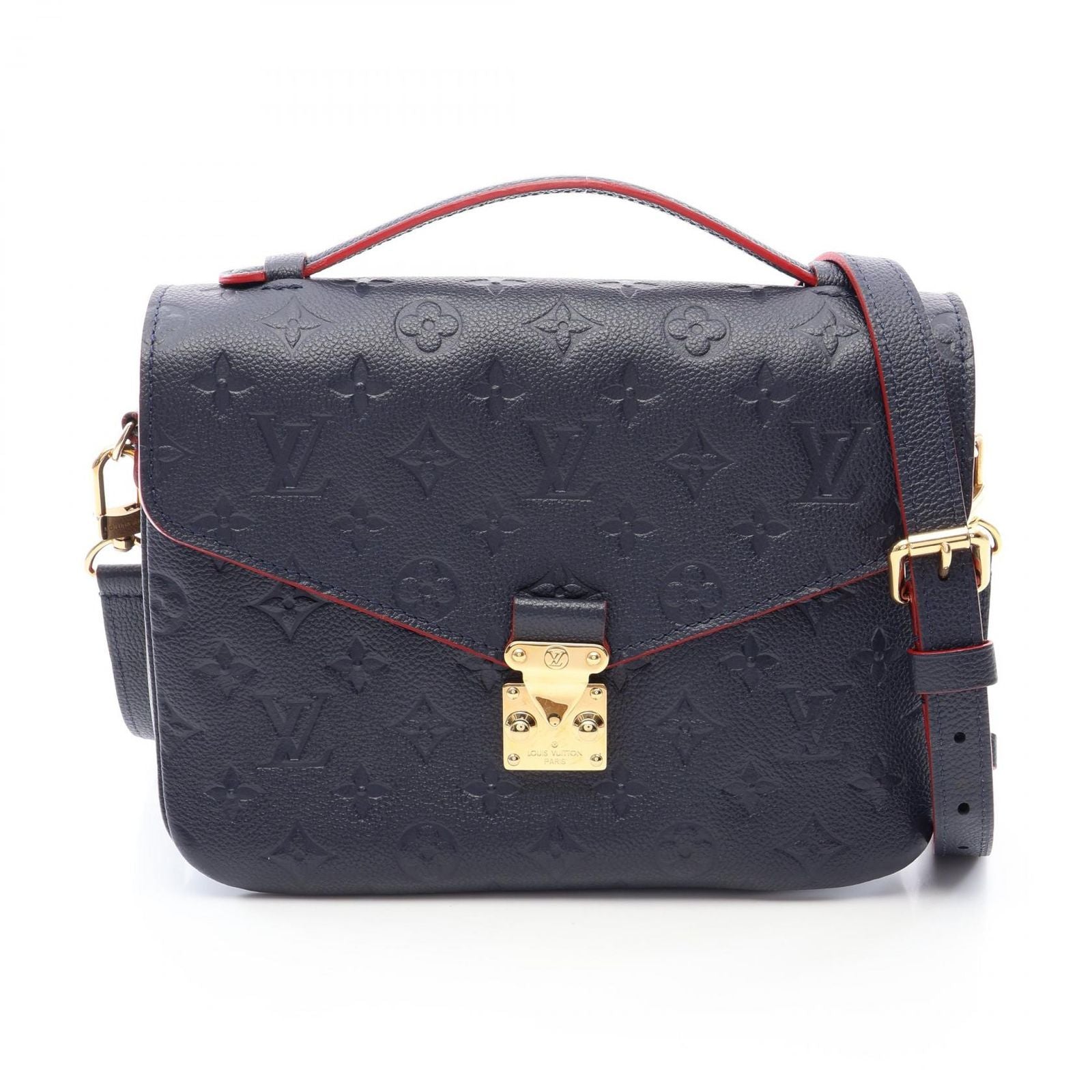 Louis Vuitton Handbag Pochette Metis 2-Way Marine Rouge Leather