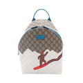 Gucci Backpack Children's GG Supreme Beige Brown Multi Canvas Leather
