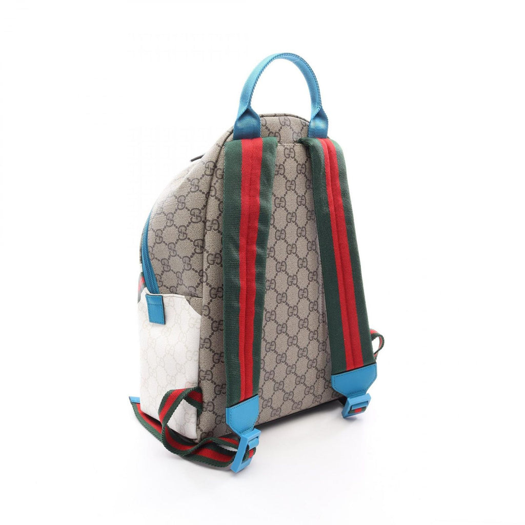 Gucci Backpack Children's GG Supreme Beige Brown Multi Canvas Leather — view 2