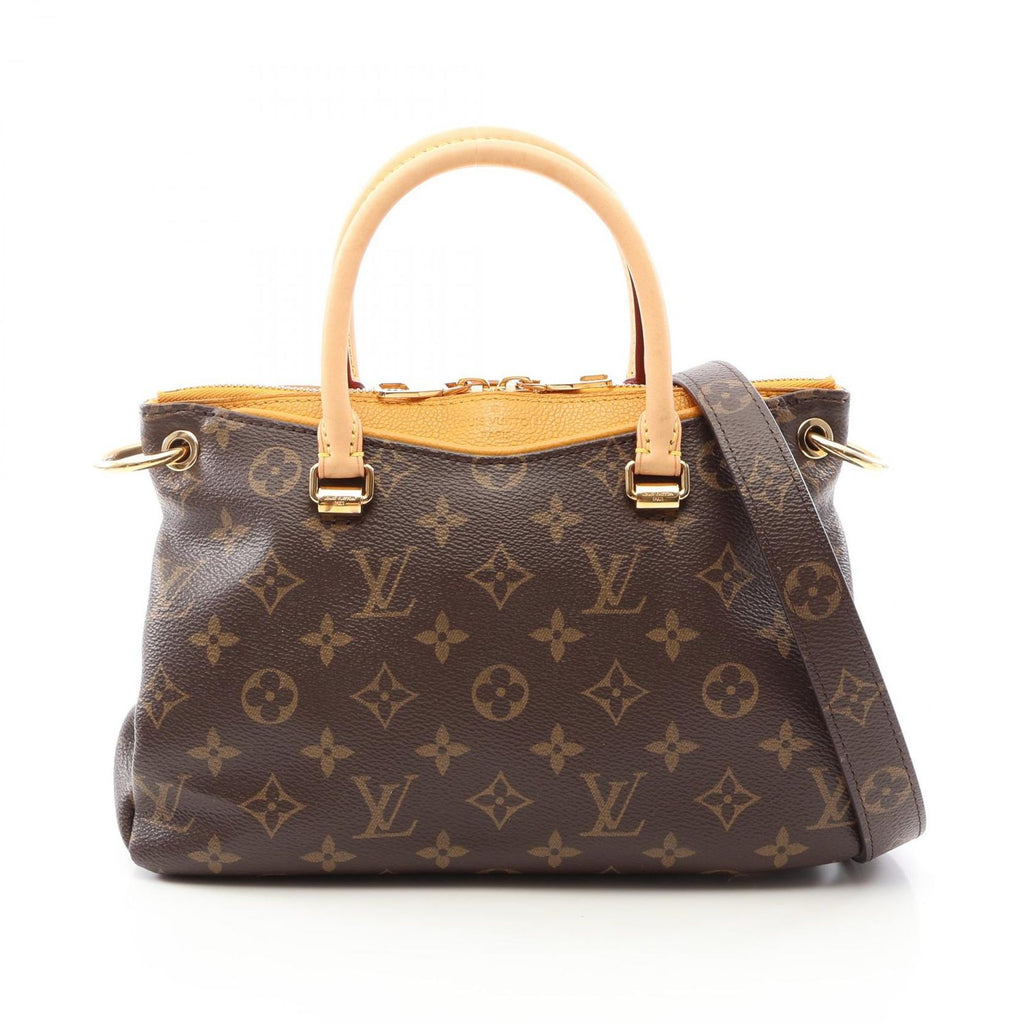 Louis Vuitton Handbag Pallas BB Monogram 2-Way Saffron Canvas