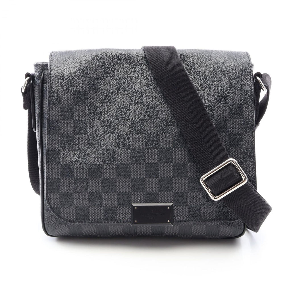 Louis Vuitton Shoulder Bag District PM Canvas Leather