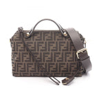 Fendi by the Way Soft Medium Selleria FF Jacquard 2-Way Canvas Leather Shoulder