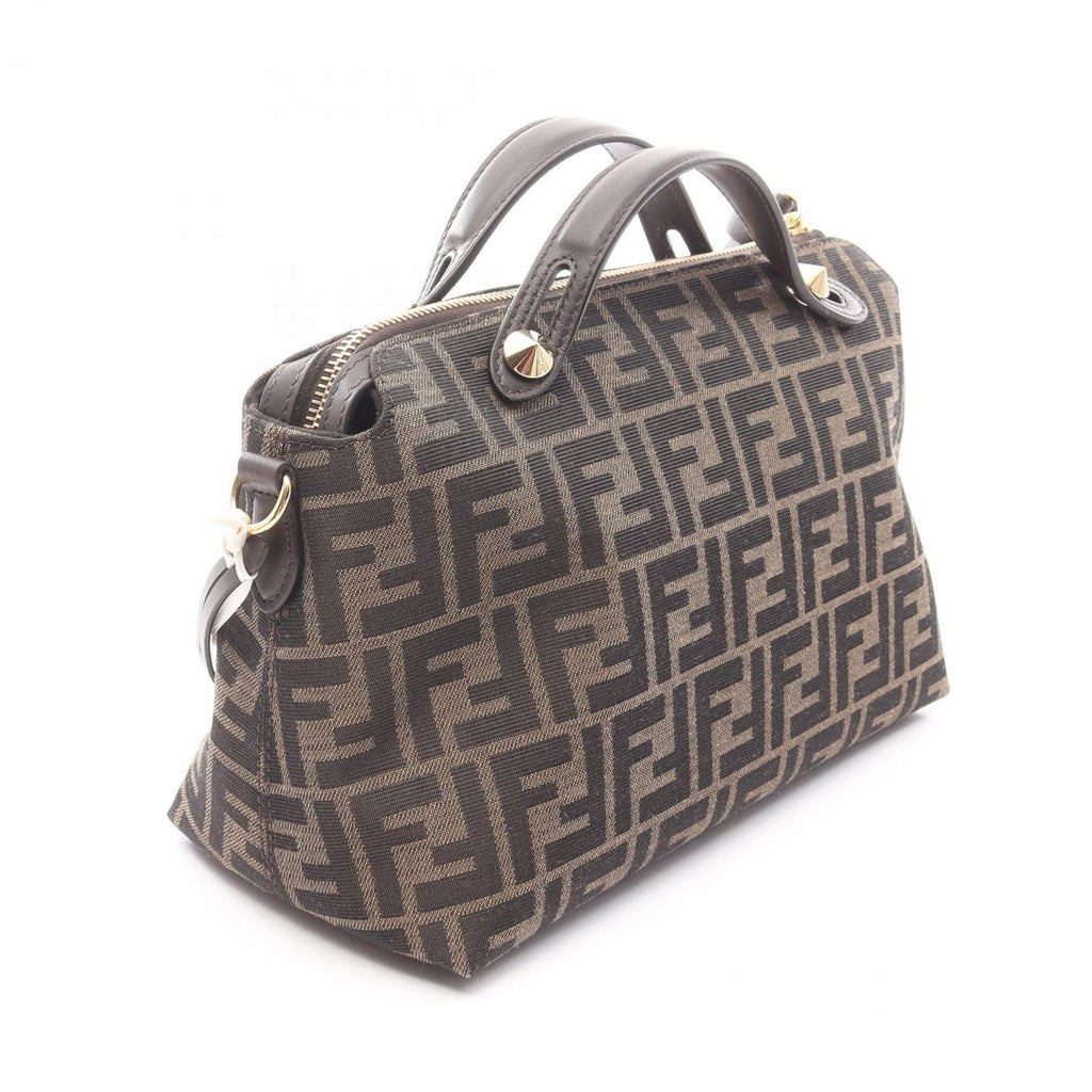 Fendi by the Way Soft Medium Selleria FF Jacquard 2-Way Canvas Leather Shoulder — view 2