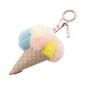 Fendi Charm Ice Cream Beige Multi Leather Fur