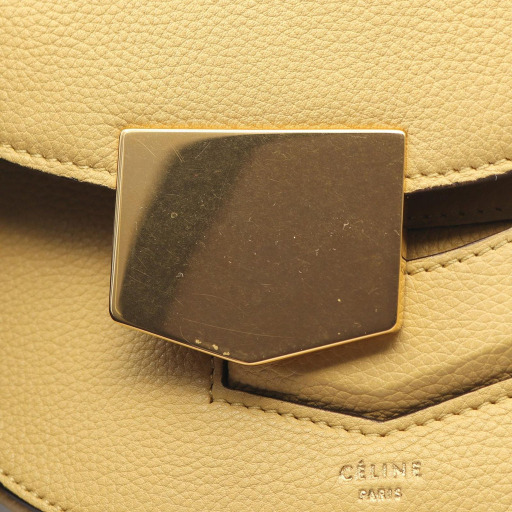 Celine Shoulder Bag Small Trotter Yellow Leather — view 8
