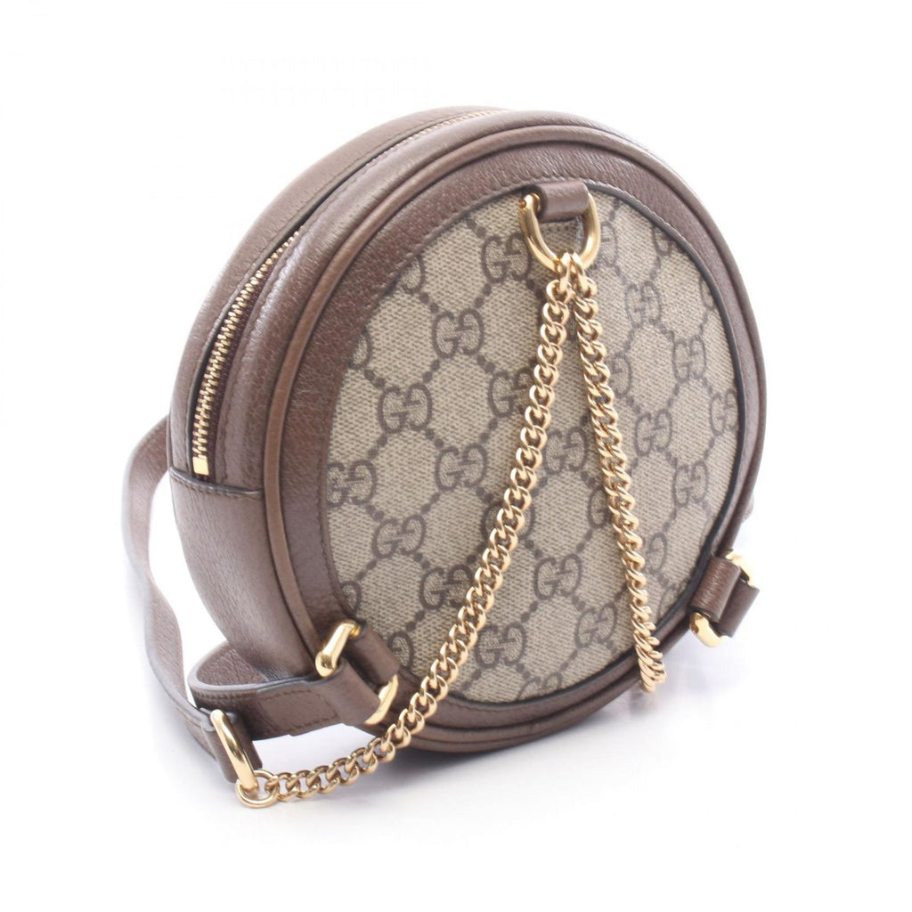 Gucci Backpack Ophidia GG Supreme Beige Brown Green Canvas Leather Mini Round — view 2