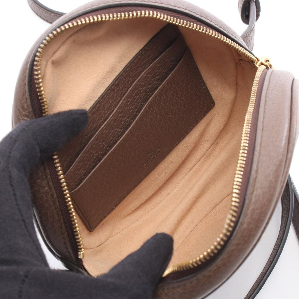 Gucci Backpack Ophidia GG Supreme Beige Brown Green Canvas Leather Mini Round — view 3