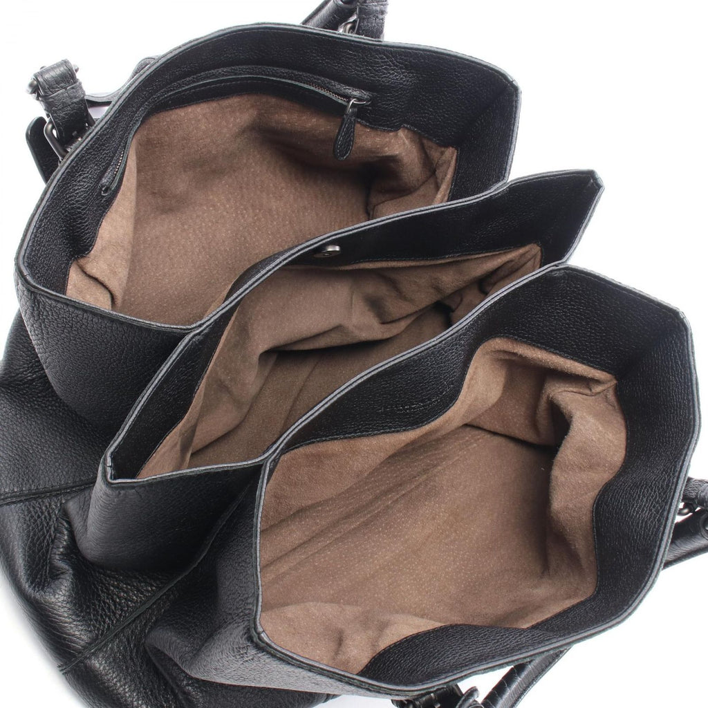 Bottega Veneta Handbag Intrecciato Rome Bag Black Leather — view 3