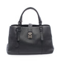 Bottega Veneta Handbag Intrecciato Rome Bag Black Leather