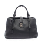 Bottega Veneta Handbag Intrecciato Rome Bag Black Leather