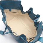 Loewe Handbag Hammock Drawstring Bag Small 2-Way Turquoise Blue Leather — view 3