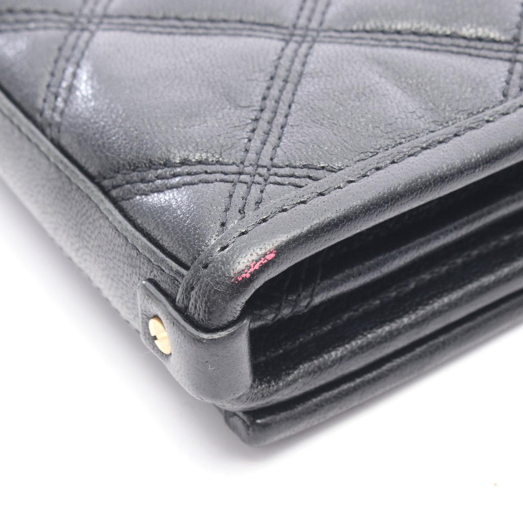 Saint Laurent Paris Shoulder Bag Becky Black Leather Chain Wallet — view 8