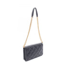Saint Laurent Paris Shoulder Bag Becky Black Leather Chain Wallet — view 2