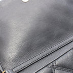 Saint Laurent Paris Shoulder Bag Becky Black Leather Chain Wallet — view 6