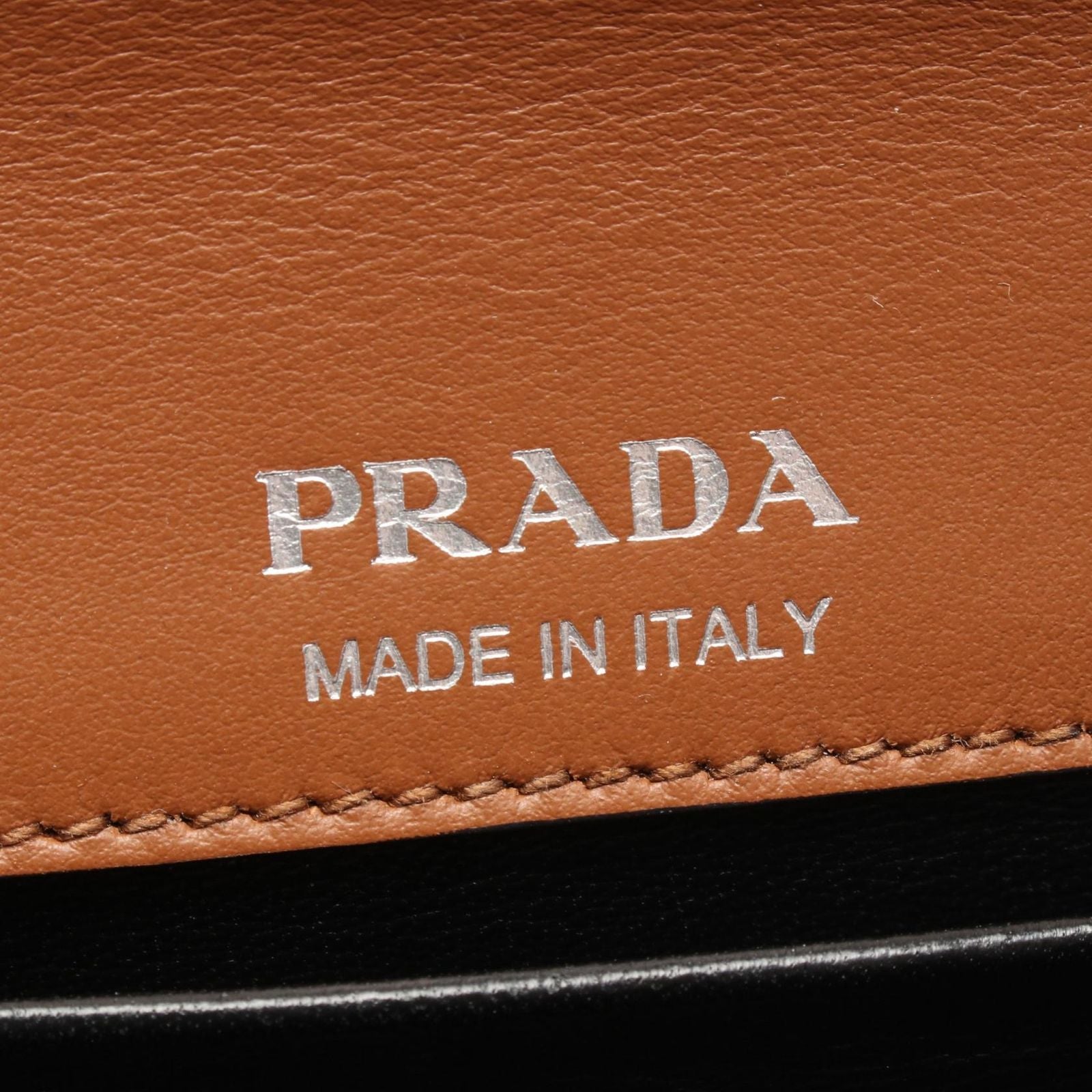 Prada Shoulder Bag City Calf Brown Black Leather Sydney — view 4