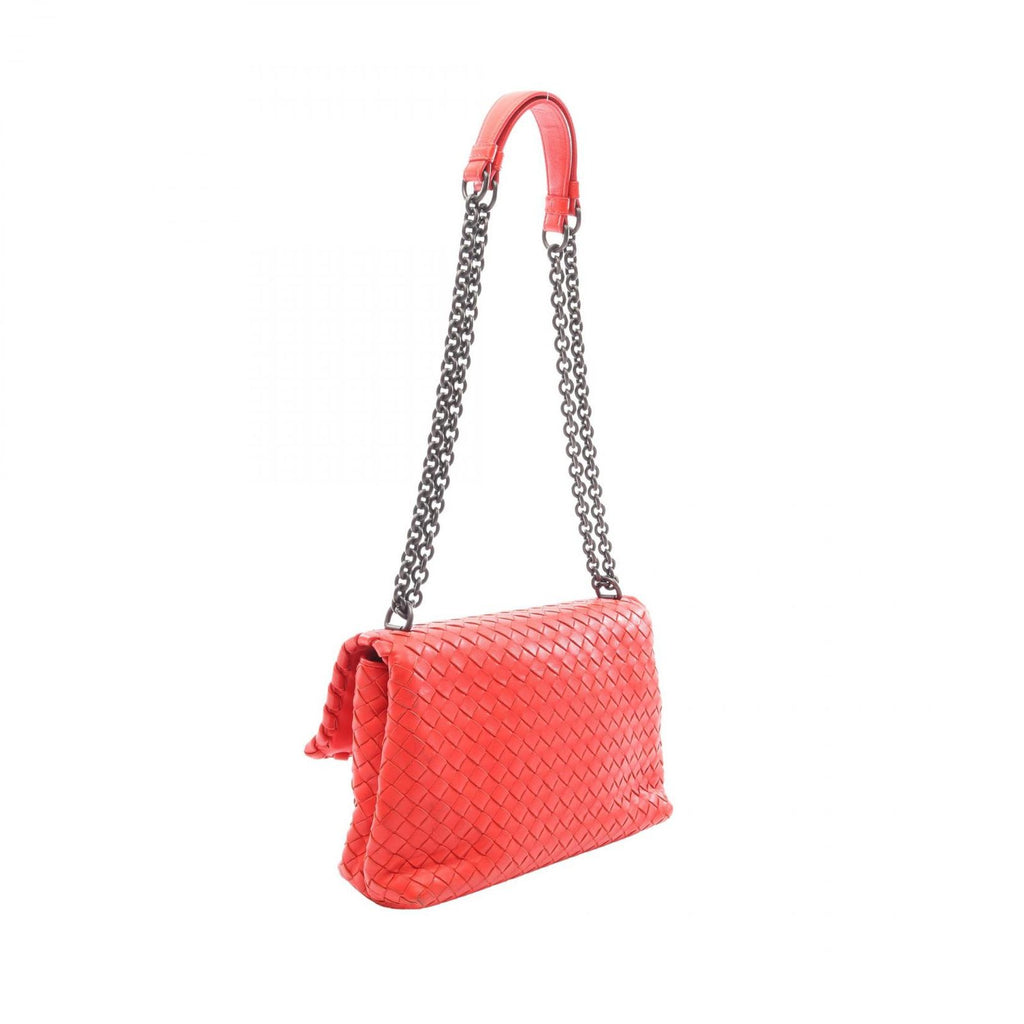 Bottega Veneta Shoulder Bag Small Olympia Red Leather — view 2