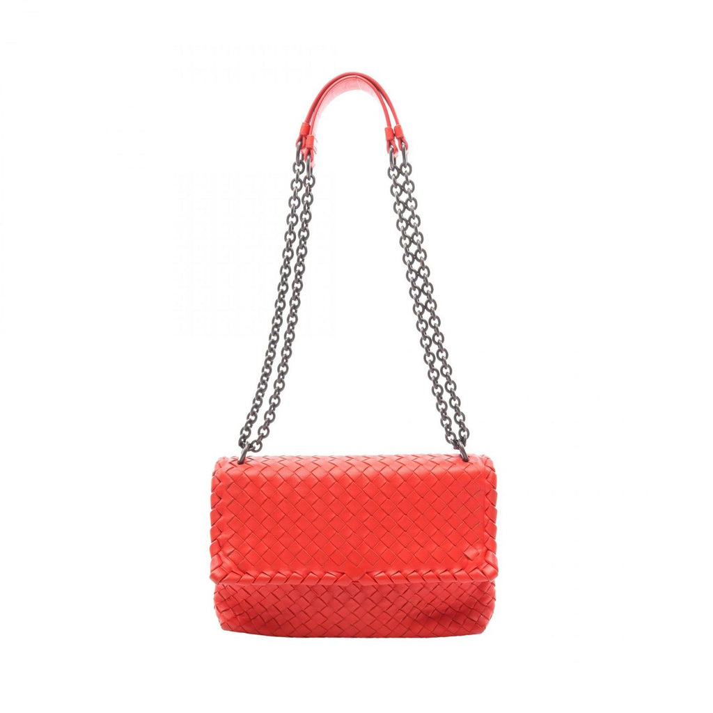 Bottega Veneta Shoulder Bag Small Olympia Red Leather