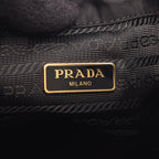 Prada Duet Re-Nylon Bucket Bag 2-Way Black Nylon Saffiano Leather — view 4