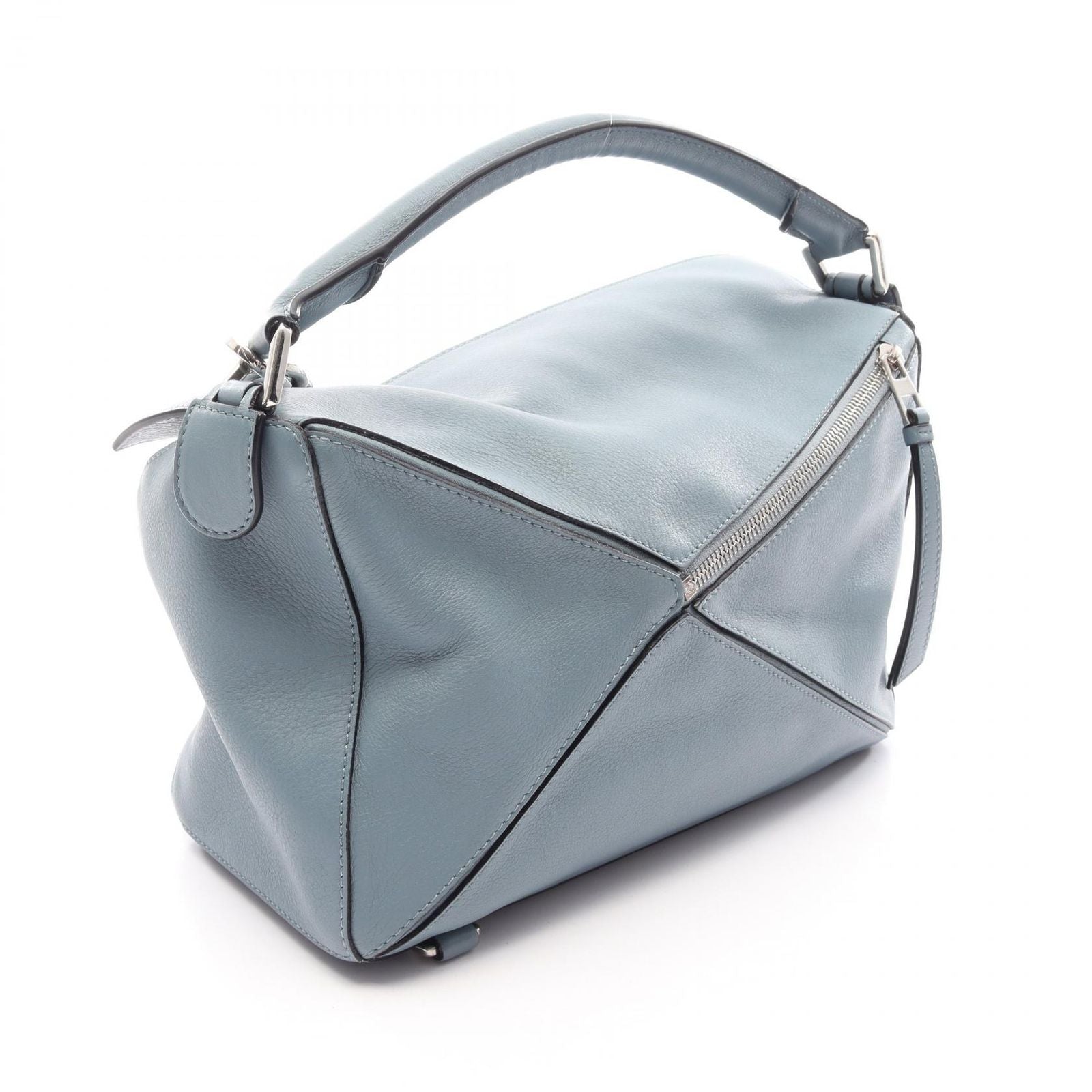 Loewe Handbag Puzzle Bag 2-Way Light Blue Leather — view 2