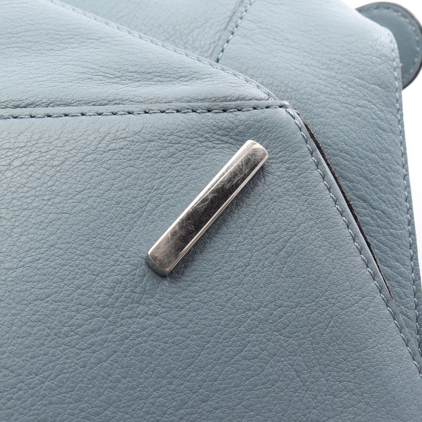 Loewe Handbag Puzzle Bag 2-Way Light Blue Leather — view 9