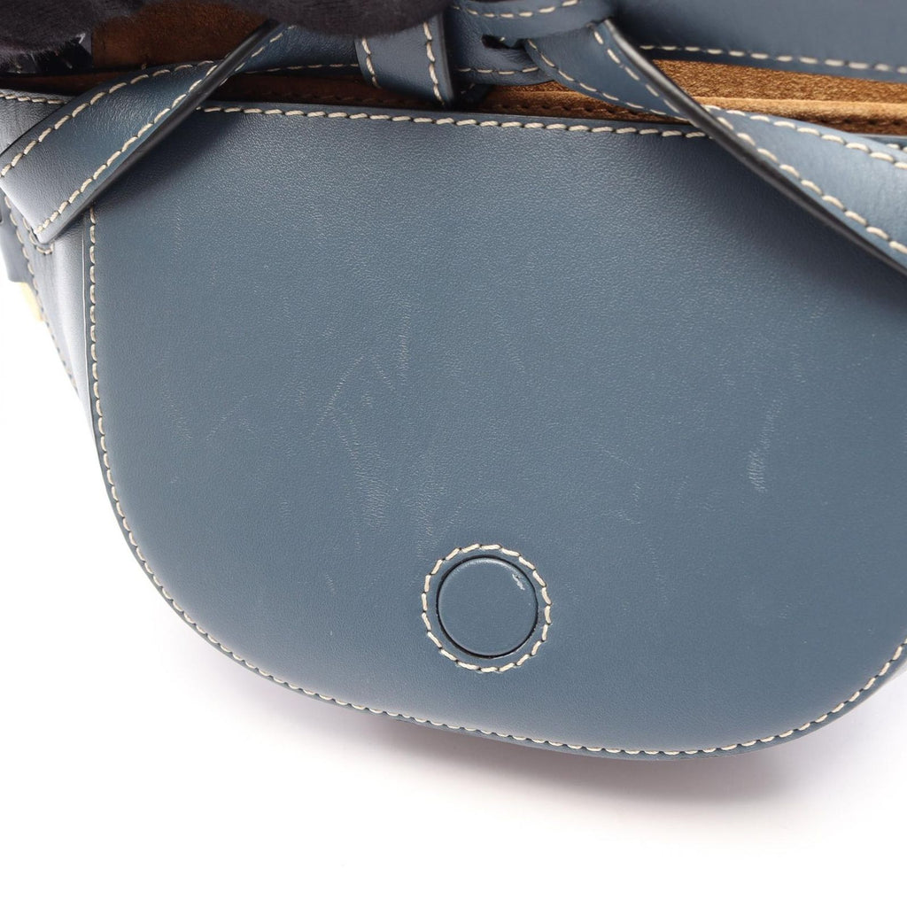 Loewe Waist Bag Gate Blue Leather Dual Mini — view 5