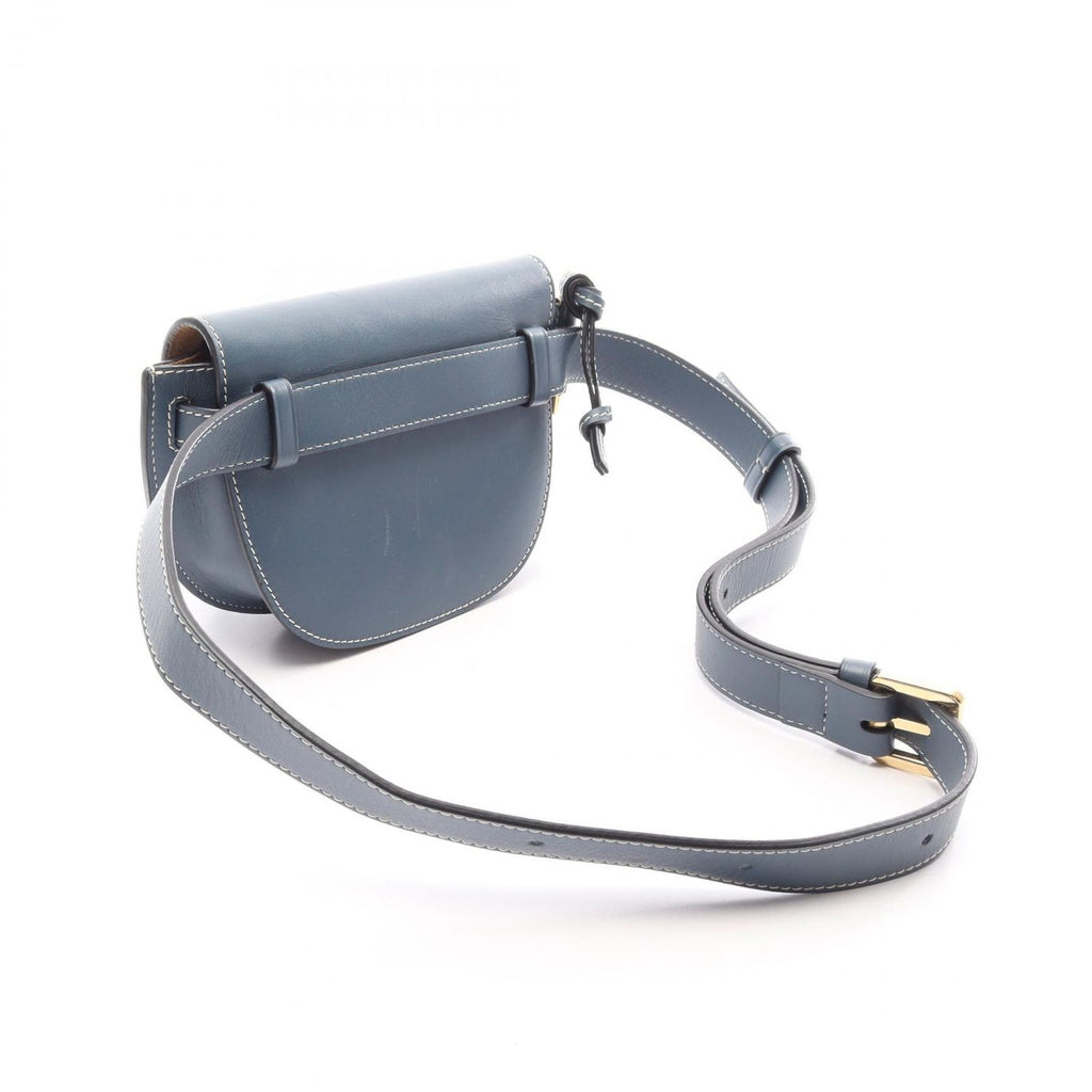 Loewe Waist Bag Gate Blue Leather Dual Mini — view 2