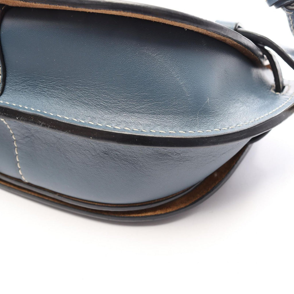 Loewe Waist Bag Gate Blue Leather Dual Mini — view 9