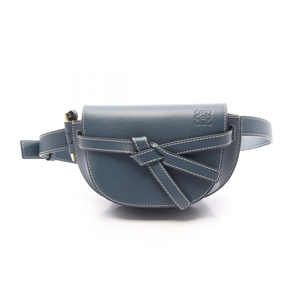 Loewe Waist Bag Gate Blue Leather Dual Mini
