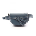Loewe Waist Bag Gate Blue Leather Dual Mini