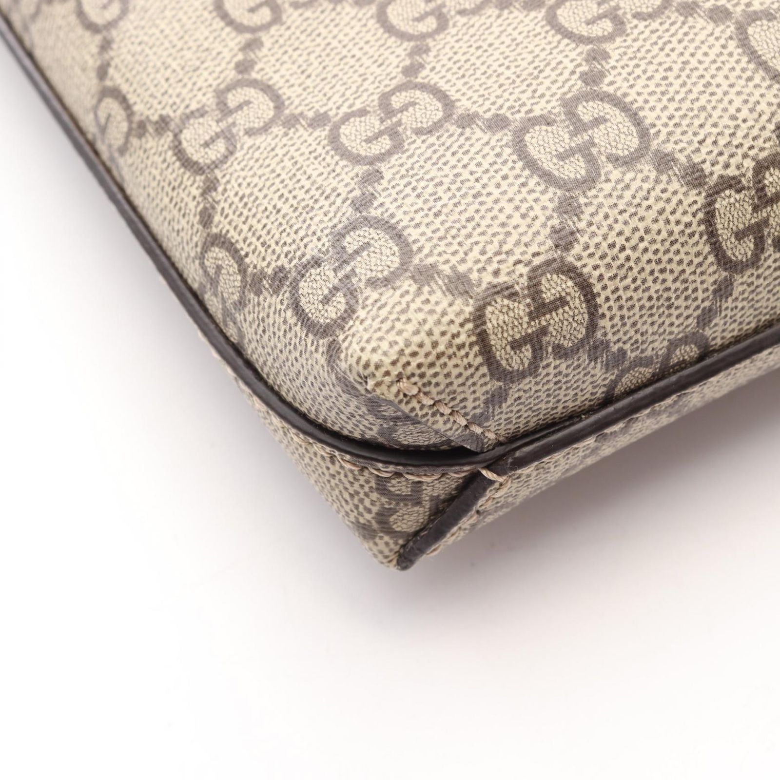 Gucci Shoulder Bag Interlocking GG Supreme Beige Brown Canvas Leather — view 5