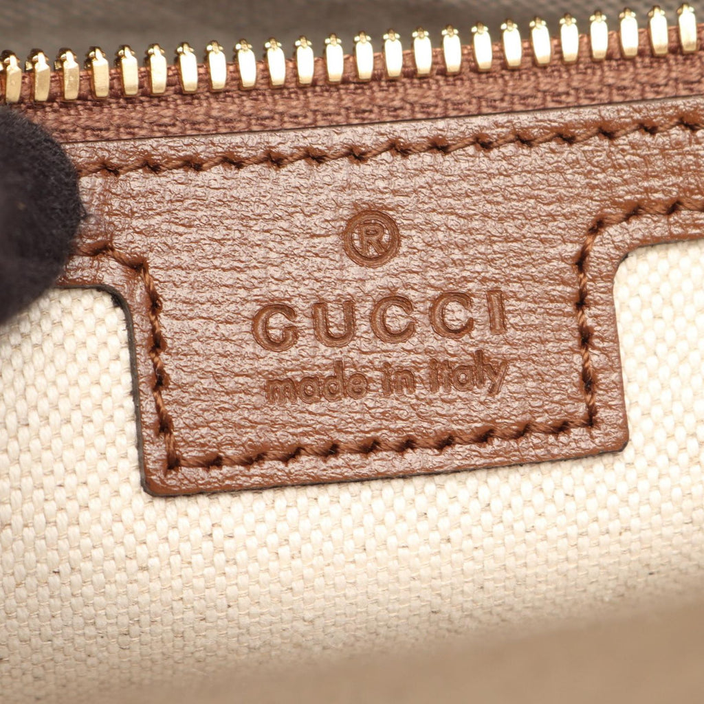 Gucci Shoulder Bag Interlocking GG Supreme Beige Brown Canvas Leather — view 4