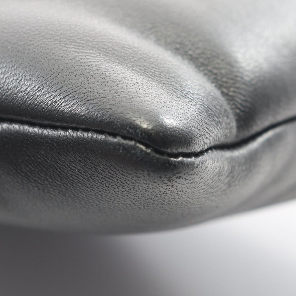 Saint Laurent Paris Clutch Puffy Pouch Black Leather Large — view 7