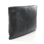 Saint Laurent Paris Clutch Puffy Pouch Black Leather Large — view 2
