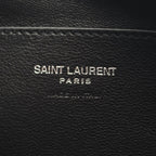 Saint Laurent Paris Clutch Puffy Pouch Black Leather Large — view 4