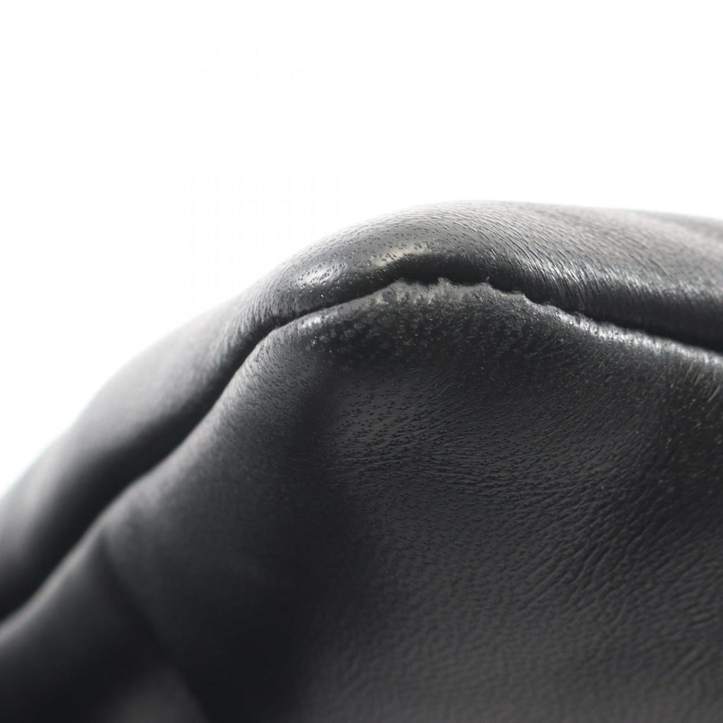 Saint Laurent Paris Clutch Puffy Pouch Black Leather Large — view 8