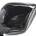 Saint Laurent Paris Clutch Puffy Pouch Black Leather Large — view 3