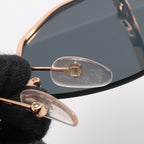 Prada Sunglasses Tortoiseshell Pattern Mirror Lens Half Rim Eyewear — view 8