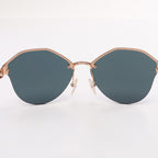 Prada Sunglasses Tortoiseshell Pattern Mirror Lens Half Rim Eyewear — view 7