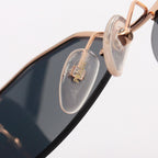Prada Sunglasses Tortoiseshell Pattern Mirror Lens Half Rim Eyewear — view 9