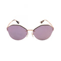 Prada Sunglasses Tortoiseshell Pattern Mirror Lens Half Rim Eyewear