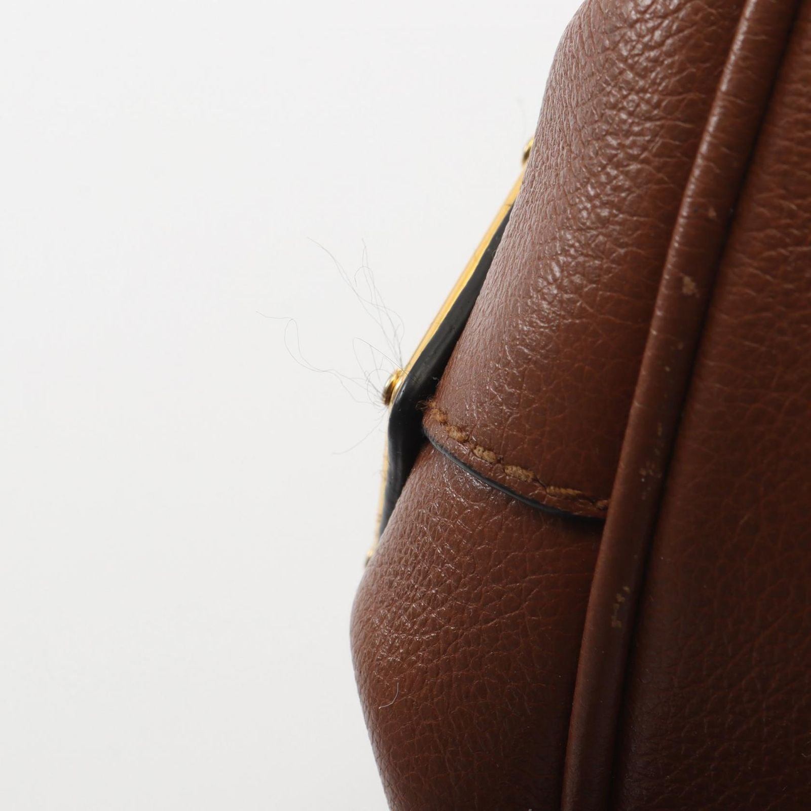 Prada Handbag 2-Way Brown Leather Tote — view 9
