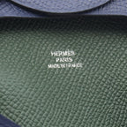 Hermes Coin Case Bastia Verso Blue Saphir Vert Angre Leather — view 4