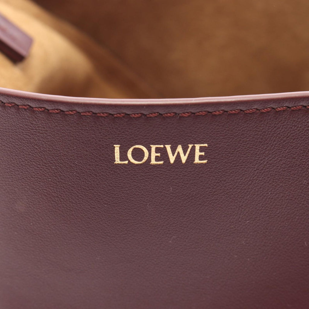 Loewe Handbag Puzzle Fold Tote Mini 2-Way Bordeaux Leather — view 4
