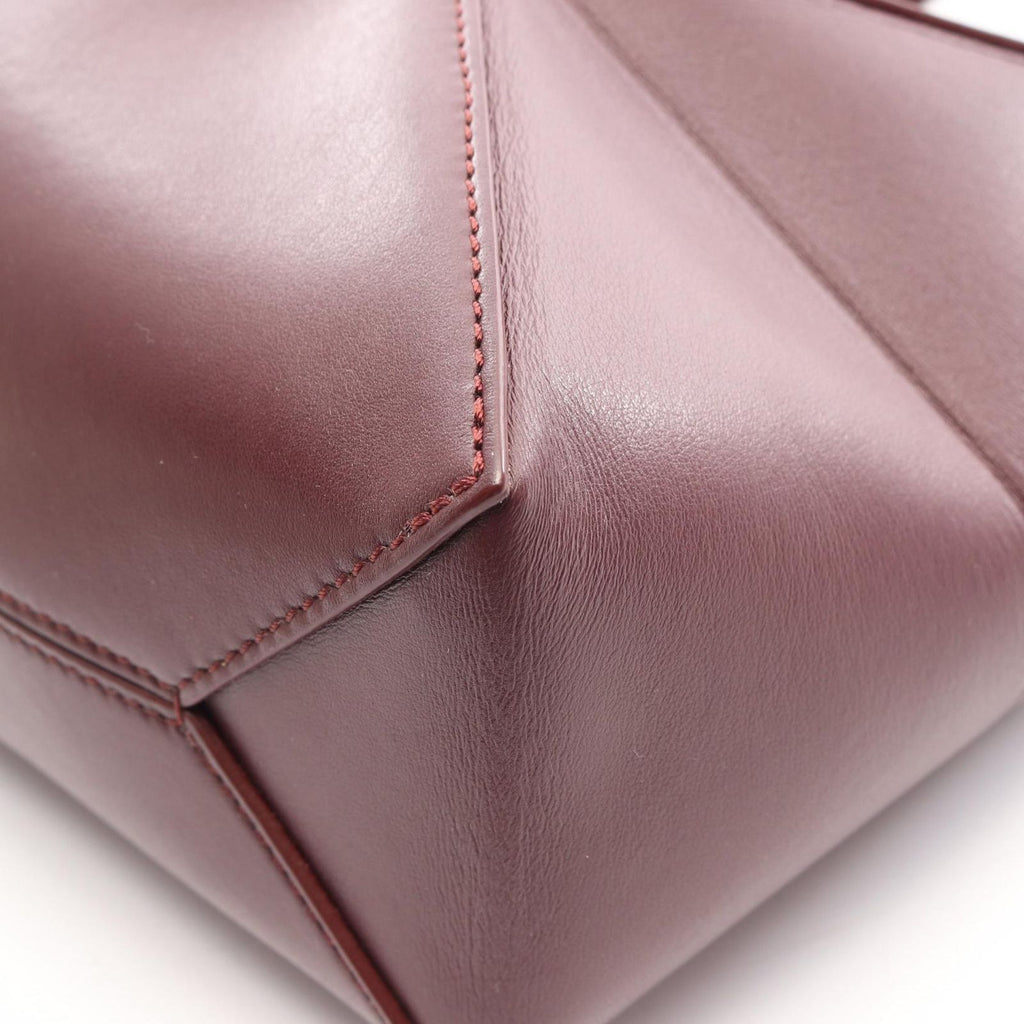 Loewe Handbag Puzzle Fold Tote Mini 2-Way Bordeaux Leather — view 6