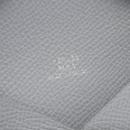 Hermes Coin Case Calvi Gris Perle Leather — view 5
