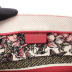 Dior Tote Book Pink White Multi Canvas Butterfly Flower — view 4
