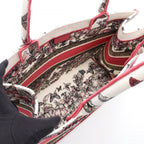Dior Tote Book Pink White Multi Canvas Butterfly Flower — view 3