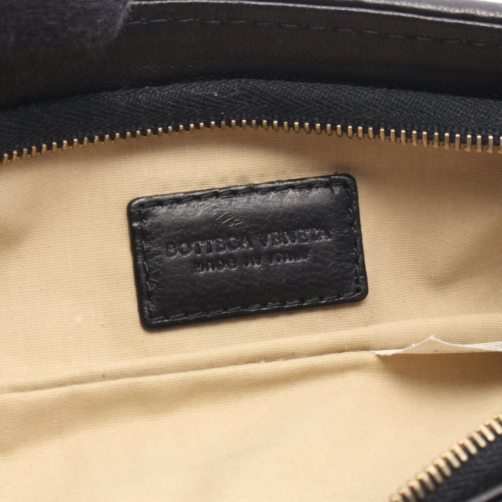 Bottega Veneta Pencil Case Intrecciato Black Lambskin — view 4