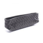 Bottega Veneta Pencil Case Intrecciato Black Lambskin — view 2